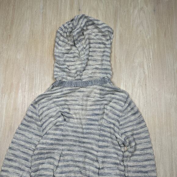 Anthropologie Moth Striped Hooded Button Front Cardigan Sweater XS Cozy Preppy - Picture 13 of 14
